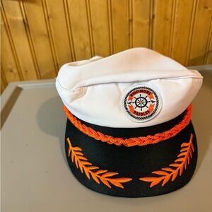 Baltimore Orioles Nautical Captain Hat White and Orange